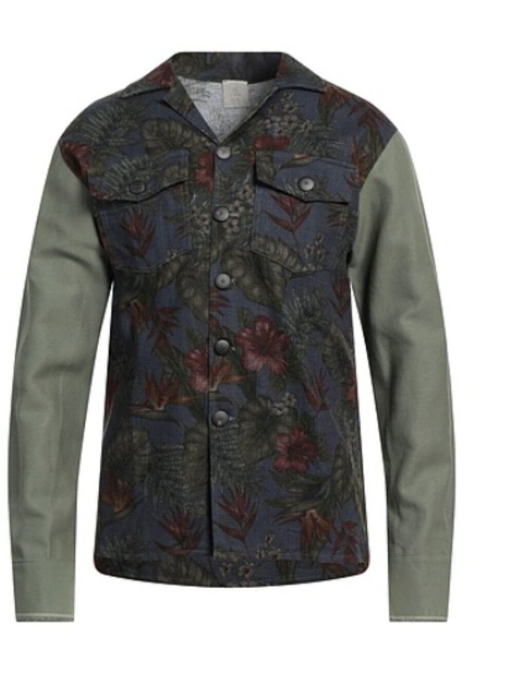 Ricerca Floral Panel Shacket Overshirt M